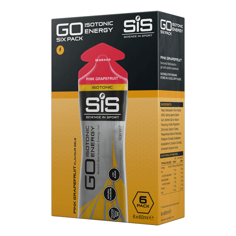 Gel Energizant SiS GO Isotonic Energy Gel 60ml 6 Pack Pink Grapefruit