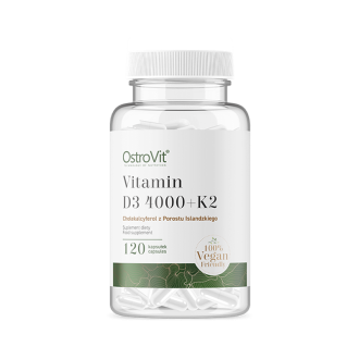 Vitamina D3 OstroVit Vitamin D3 4000 UI + K2 VEGE 120 capsule