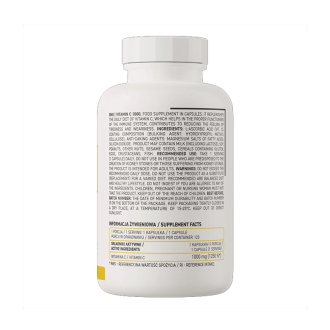 OstroVit Vitamina C 1000mg 120 capsule valori nutritionale