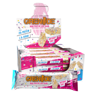 Cutie 12 Batoane Proteice Grenade Protein Bar 60g Birthday Cake