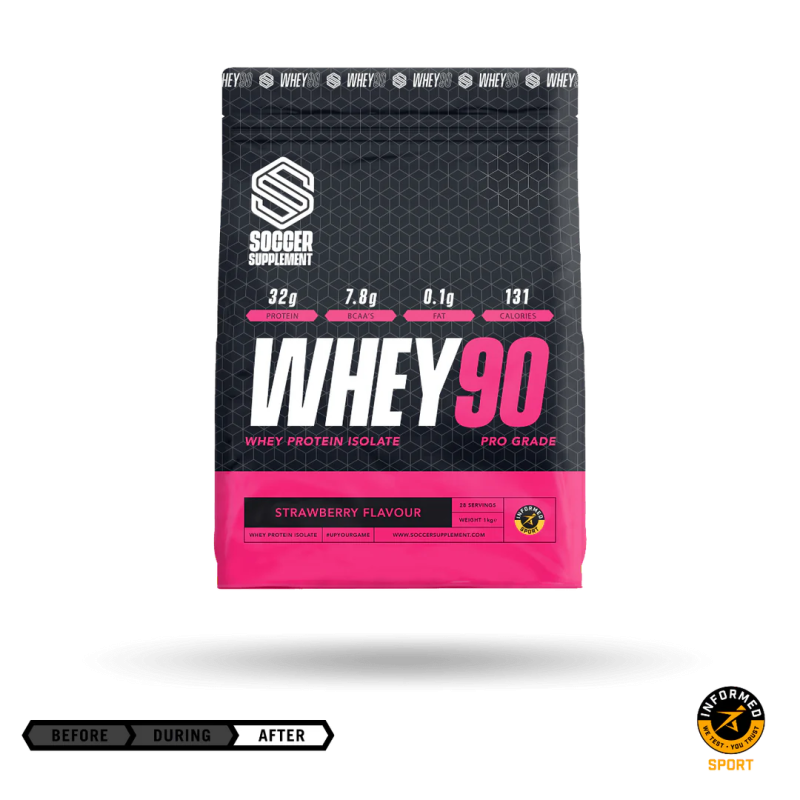 Izolat Proteic din Zer Soccer Supplement WHEY90 1kg Strawberry