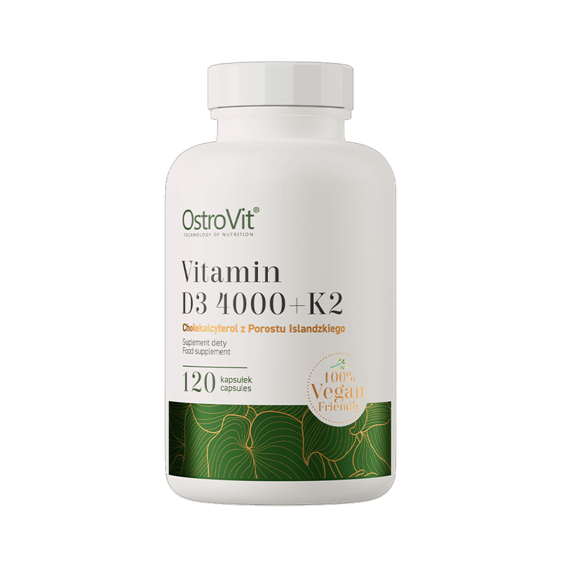 Vitamina D3 OstroVit Vitamin D3 4000 UI + K2 VEGE 120 capsule Vitamina D3 OstroVit Vitamin D3 4000 UI + K2 VEGE 120 capsule