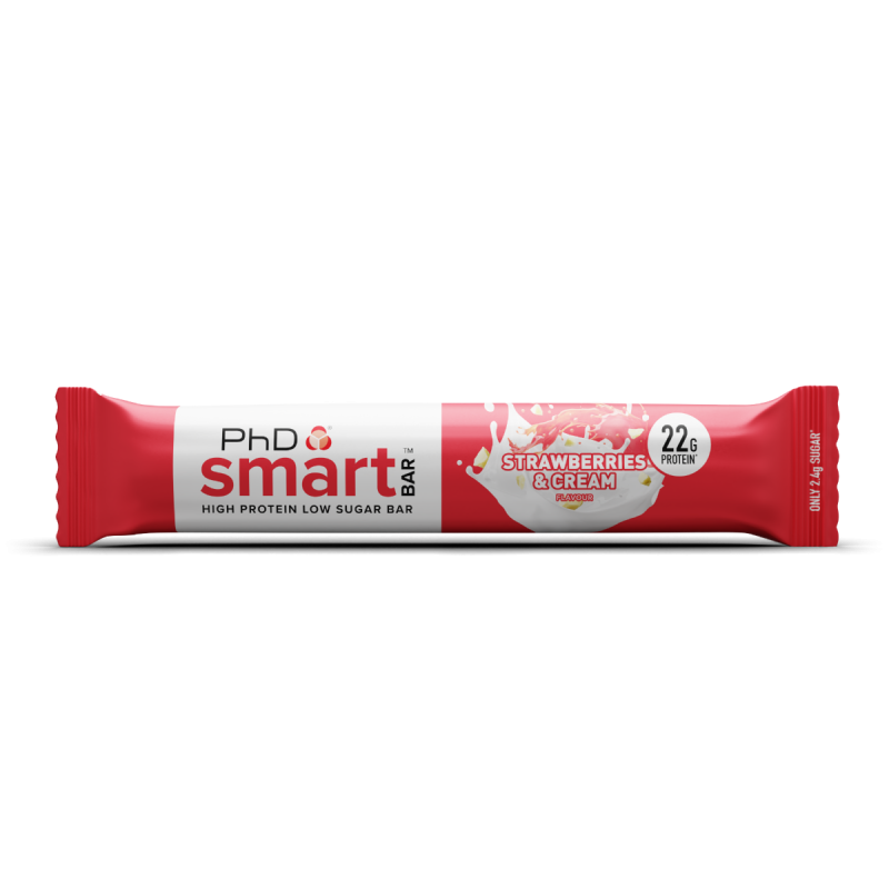 Baton Proteic PhD Smart Bar 64g Strawberry & Cream Baton Proteic PhD Smart Bar 64g Strawberry & Cream