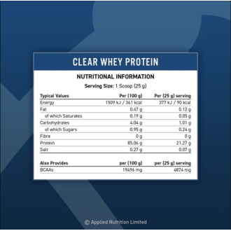 Izolat Proteic din Zer Applied Nutrition Clear Whey 125g