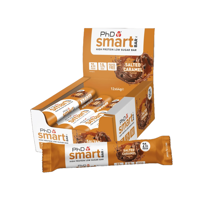 Cutie 12 Batoane Proteice PhD Smart Bar 64g Salted Caramel