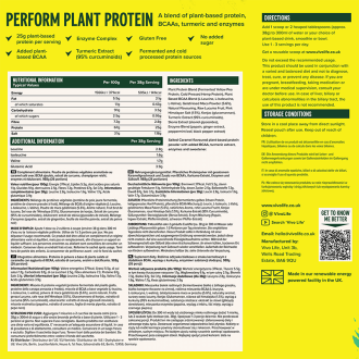 Vivo PERFORM Proteine Vegetale & BCAA Salted Maca Caramel 988g Info