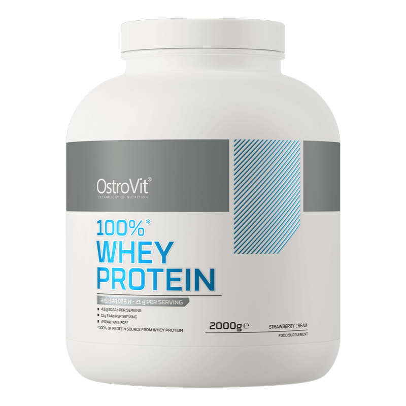 Proteină din Zer OstroVit 100% Whey Protein 2kg Strawberry