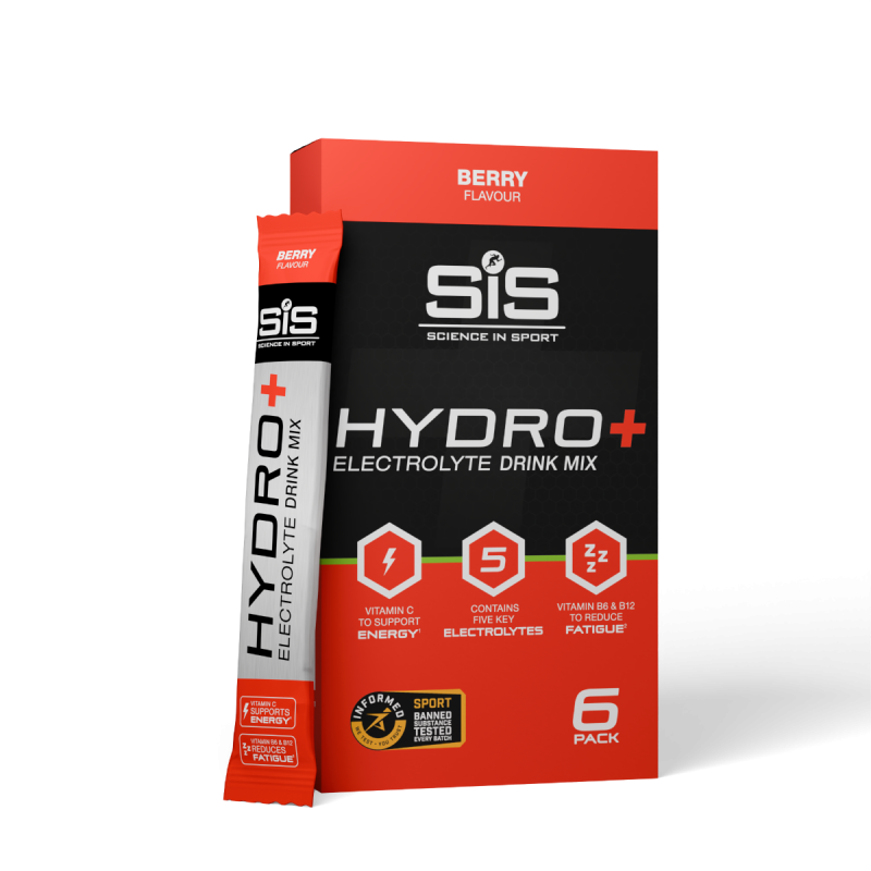 SiS HYDRO+ 6 Pack - plicuri de hidratare cu electroliți Berry