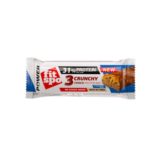 Baton Proteic FitSpo Power Protein Bar 50g 3 Crunchy Chocolate