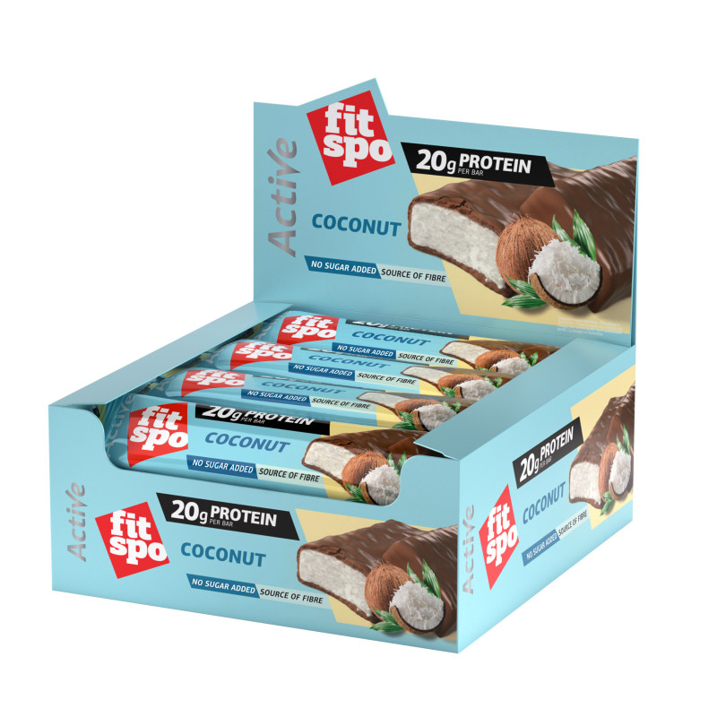 Cutie 12 Batoane Proteice FitSpo Active Protein Bar 60g - Diverse arome