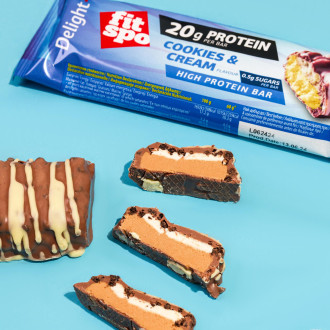 Cutie 12 Batoane Proteice FitSpo Delight Protein Bar 60g - Diverse arome
