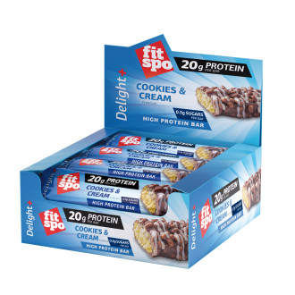 Cutie 12 Batoane Proteice FitSpo Delight Protein Bar 60g - Diverse arome
