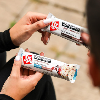 Cutie 12 Batoane Proteice FitSpo LoCarb Protein Bar 60g - Diverse arome