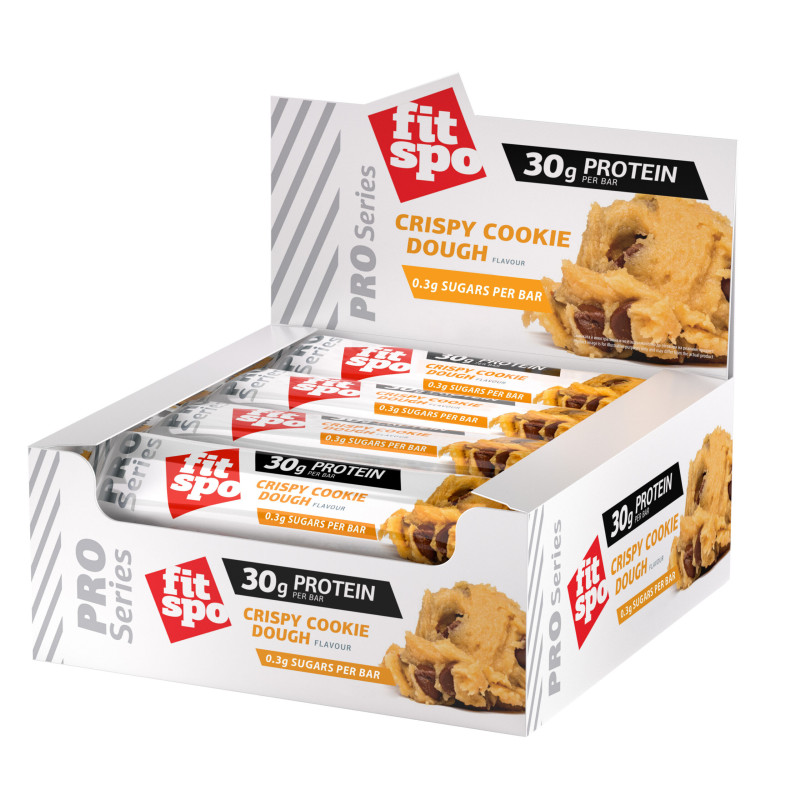 Cutie 12 Batoane Proteice FitSpo PRO Protein Bar 85g Crispy Cookie Dough