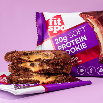 Cutie 10 Prajituri Proteice FitSpo Protein Cookie 70g - Diverse arome