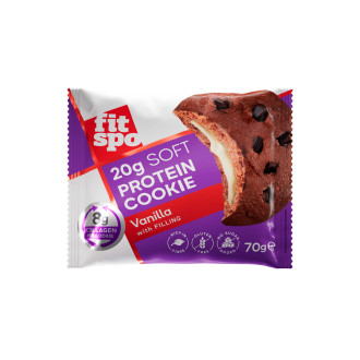 Cutie 10 Prajituri Proteice FitSpo Protein Cookie 70g - Diverse arome