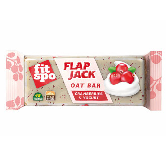 Baton din Ovăz FitSpo Flapjack Oat Bar 90g Cranberries and Yogurt