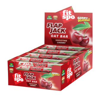 Cutie 12 Batoane din Ovăz FitSpo Flapjack Oat Bar 90g - Smoothie Cherry