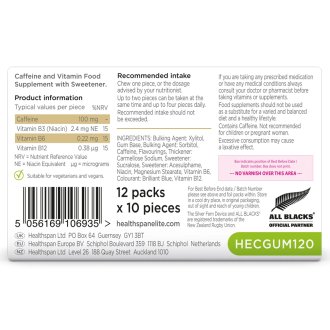 Gumă Energizantă Healthspan Elite Kick-Start Caffeine Gum 120 buc