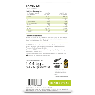 Cutie 24 Geluri Energizant Healthspan Elite Energy Gel 60g - Diverse arome