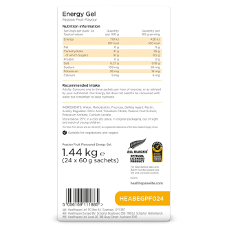 Cutie 24 Geluri Energizant Healthspan Elite Energy Gel 60g - Diverse arome
