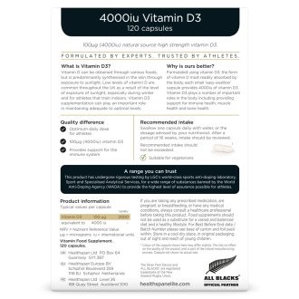 Healthspan Elite Vitamina D3 4000UI 120 caps