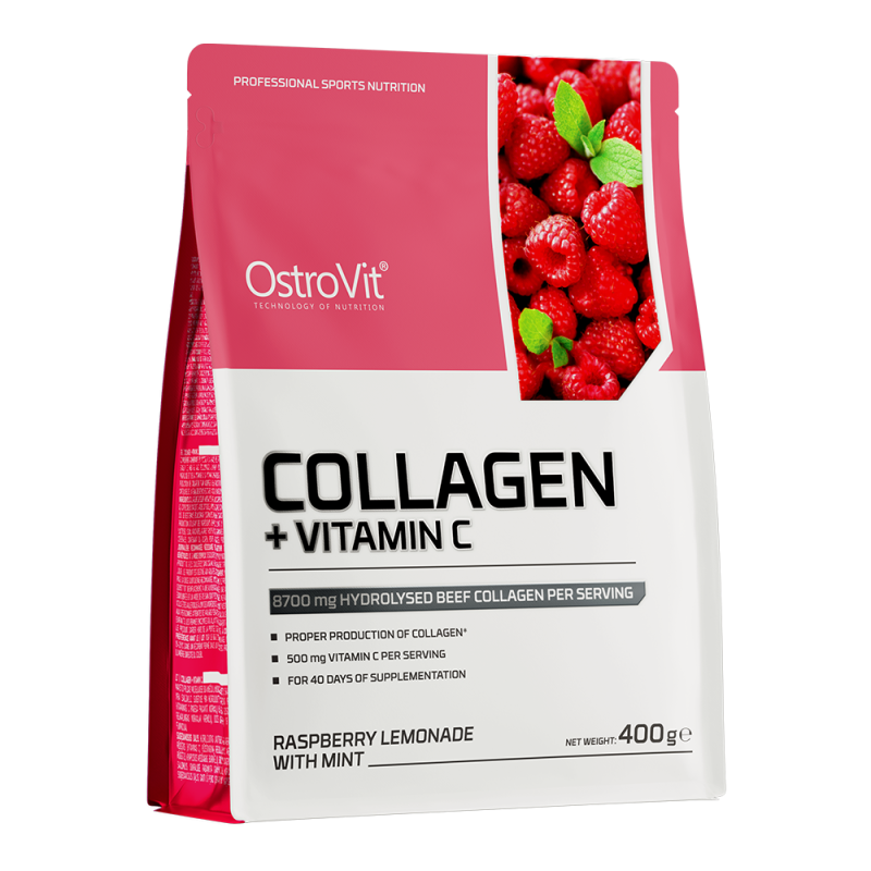 OstroVit Colagen + Vitamina C 400g Raspberry Lemonade
