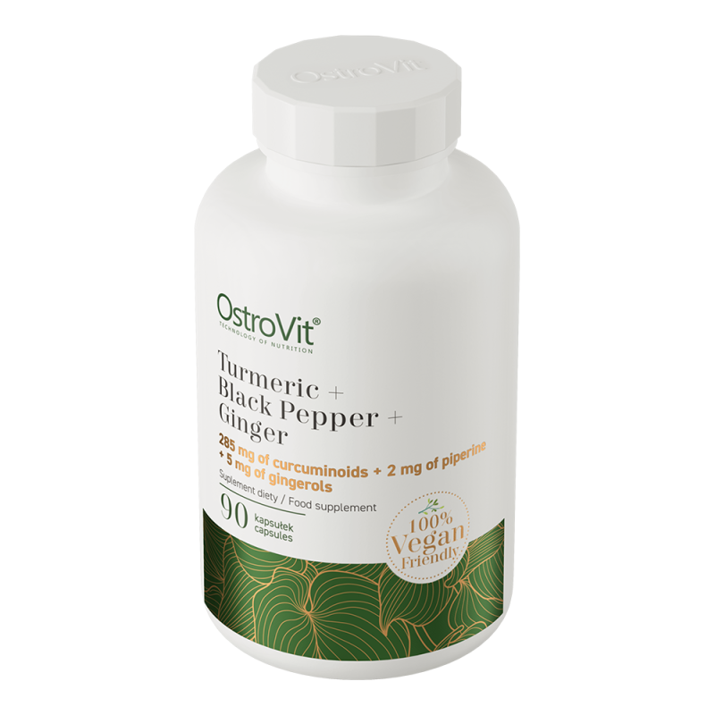 OstroVit Turmeric + Black Pepper + Ginger VEGE – 90 capsule