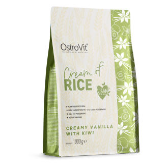 Crema de orez OstroVit Cream of Rice 1kg Creamy Vanilla with Kiwi