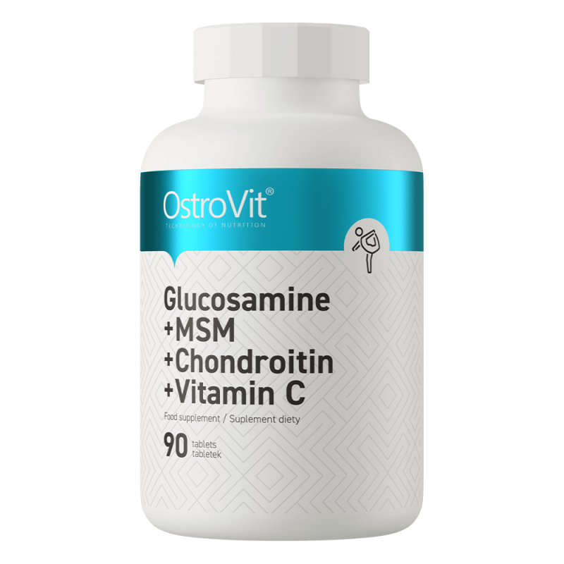 OstroVit Glucozamină + MSM + Condroitină + Vitmina C 90 tablete