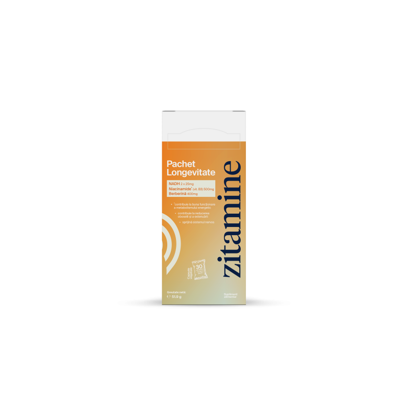 Zitamine Longevity Pack 30 plicuri x 4 capsule