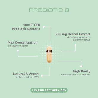 Complex Bacterii Vii VemoHerb Probiotic 8 Immuno 24 capsule