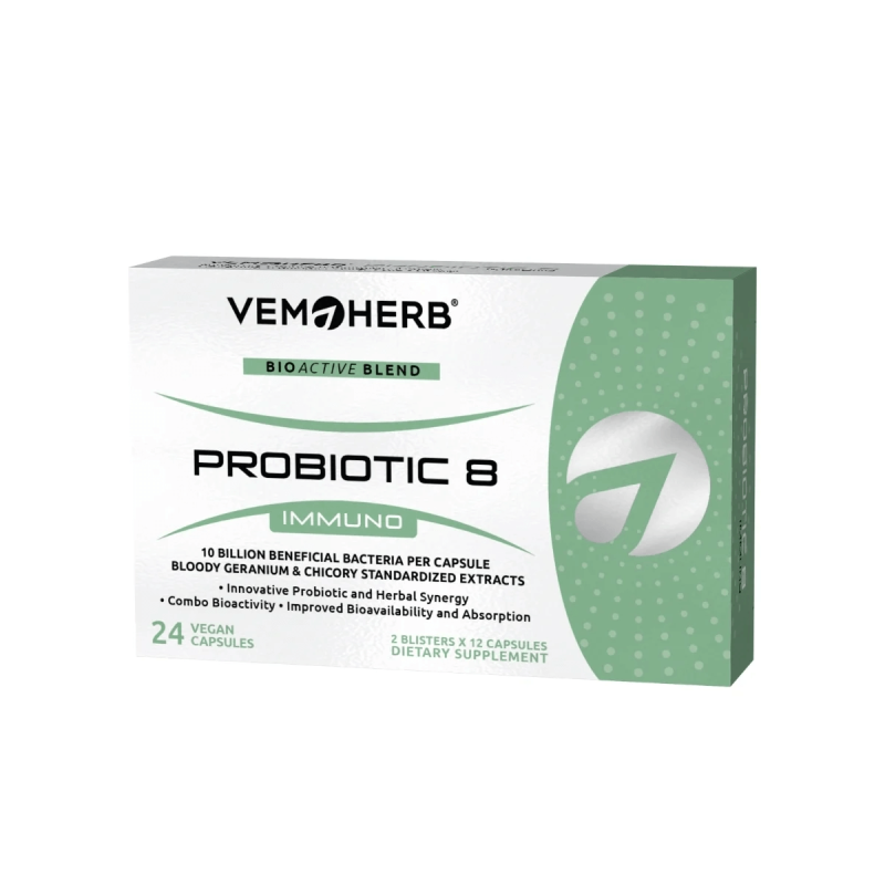 Complex Bacterii Vii VemoHerb Probiotic 8 Immuno 24 capsule