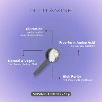 L-Glutamina pura VemoHerb Glutamine 300g