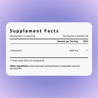 L-Glutamina pura VemoHerb Glutamine 300g