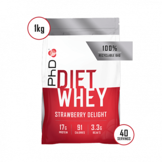 Proteina din Zer PhD Diet Whey Protein 1kg Strawberry Delight
