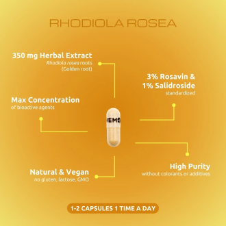 Extract de Rodiola VemoHerb Rhodiola Rosea 90 capsule