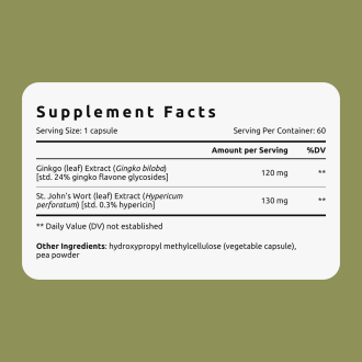 Extract de Ginkgo si Sunatoare VemoHerb Ginkgo Hypericum 60 capsule