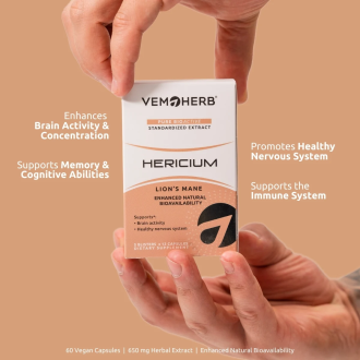 Extract de Lions Mane VemoHerb Hericium 60 capsule