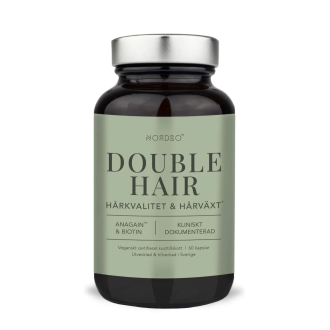 Nordbo Double Hair (Complex de Biotină) - Regenerare Păr - Vegan - 60 capsule