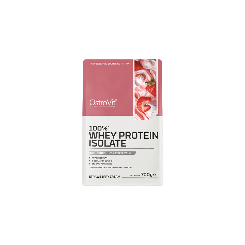 Izolat Proteic OstroVit 100% Whey Protein Isolate 700g Strawberry