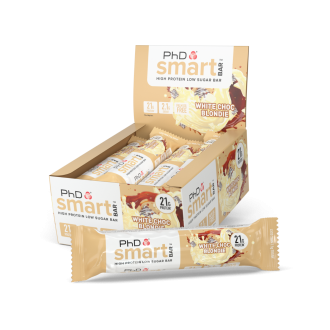 Cutie 12 Batoane Proteice PhD Smart Bar 64g White Chocolate Cookie