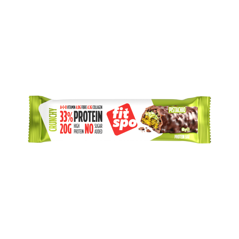 Baton Proteic FitSpo Crunchy Protein Bar 60g - Diverse Arome