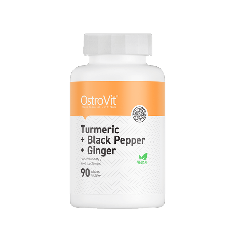 OstroVit Turmeric + Piper Negru + Ghimbir 90 tablete