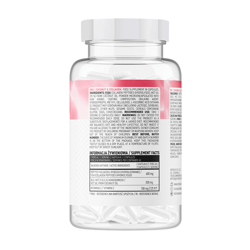 OstroVit Colagen Marin și Ulei MCT din Cocos 90 capsule