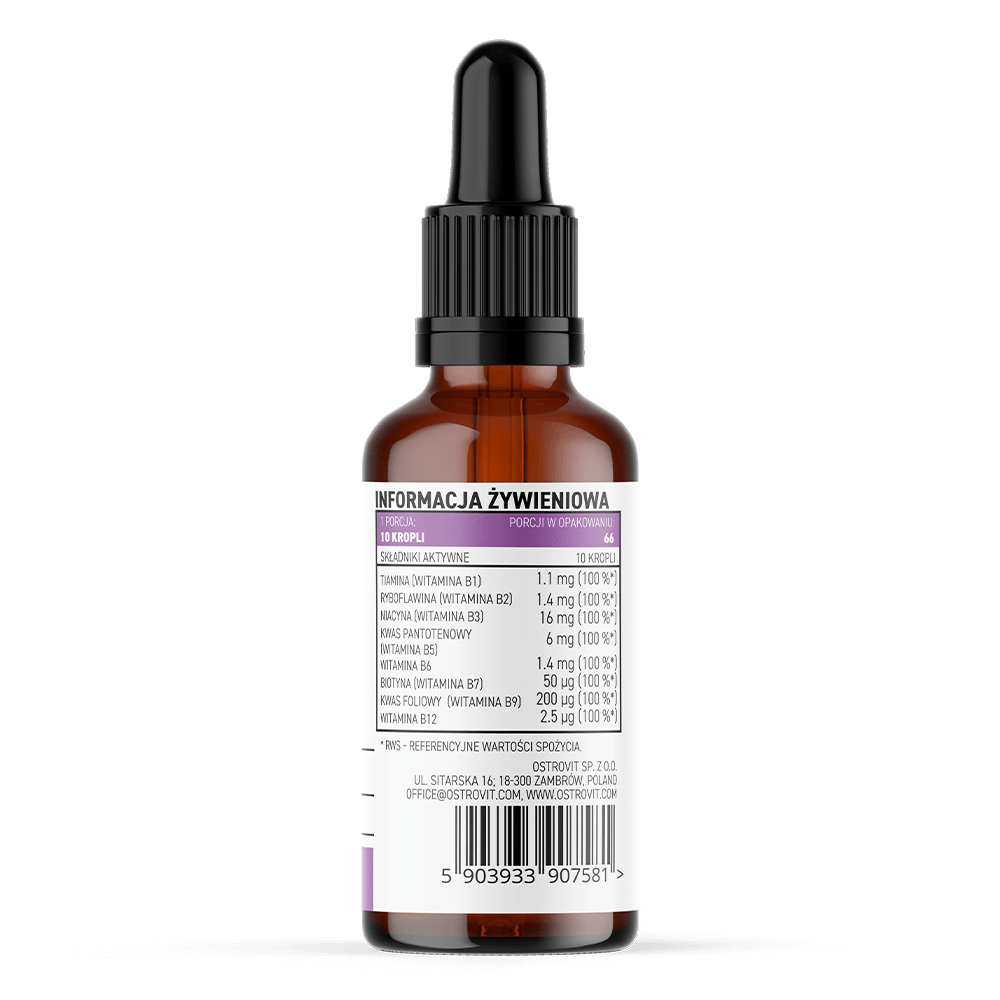 Complex Vitamina B OstroVit Pharma Methyl B-Complex drops 30 ml
