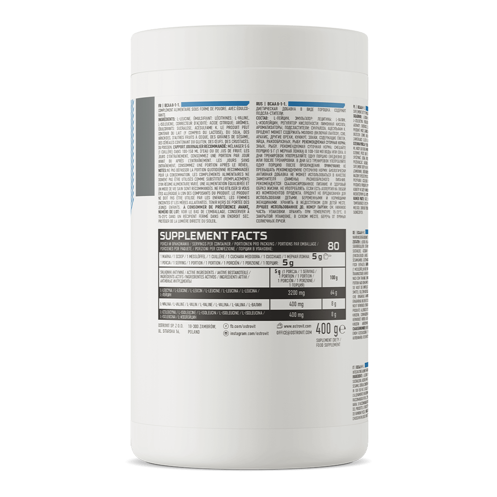 Aminoacizi BCAA OstroVit BCAA 8-1-1 400g