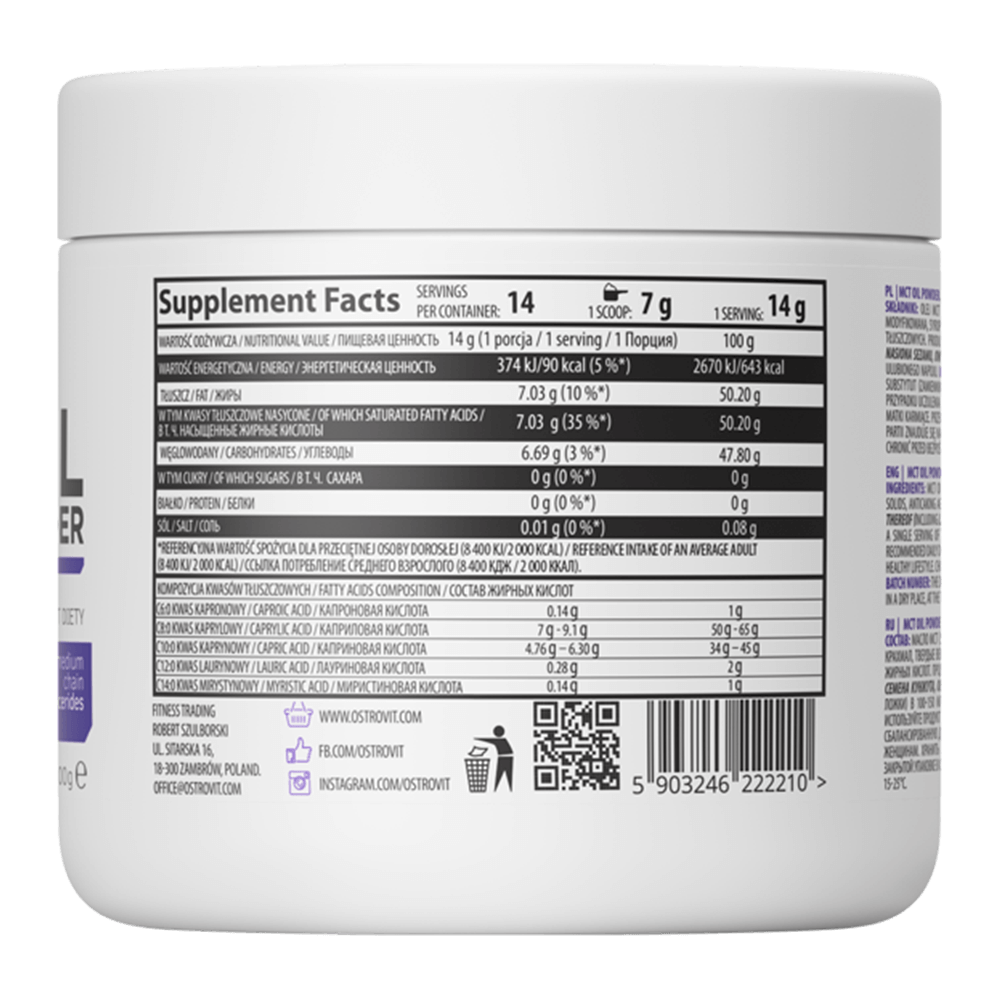 MCT Pudră OstroVit MCT Oil Powder 200g