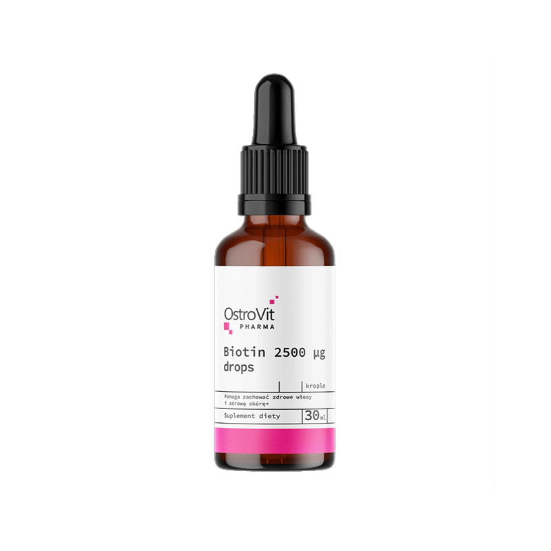 Biotină lichidă OstroVit Pharma Biotin 2500mcg drops 30ml