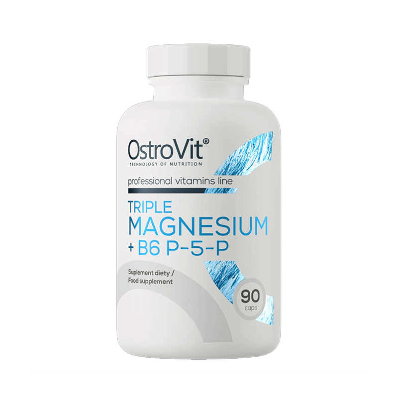 Magneziu Complex OstroVit Triple Magnesium + B6 P-5-P 90 capsule